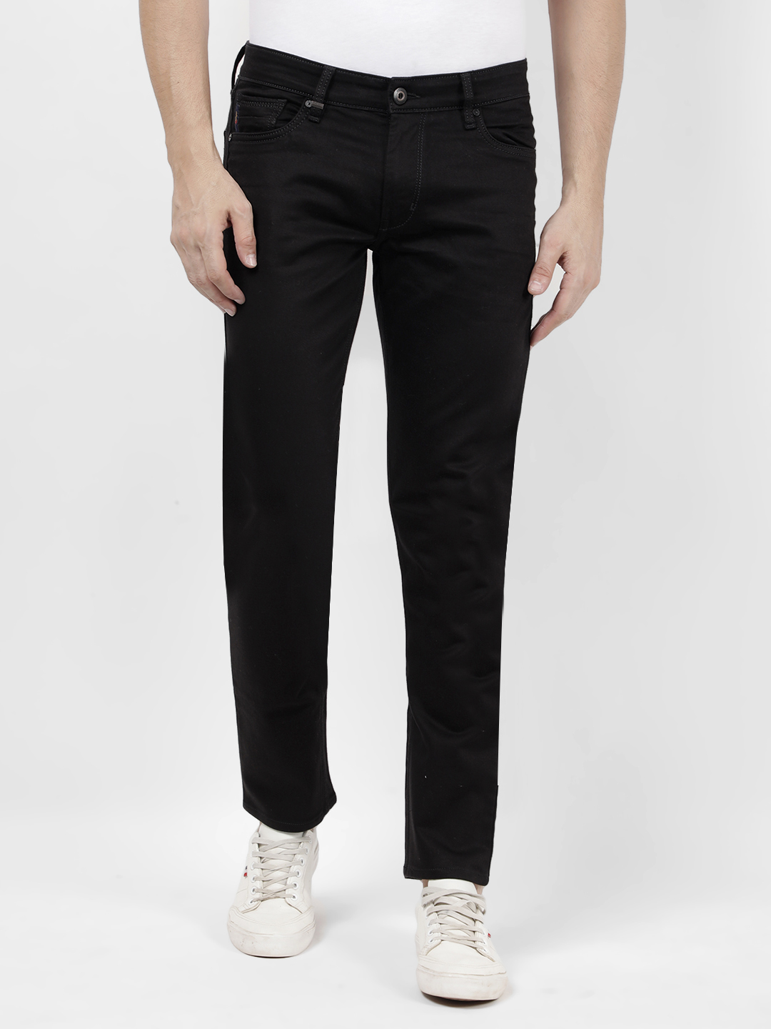 Numero Uno Men Solid Black Jeans